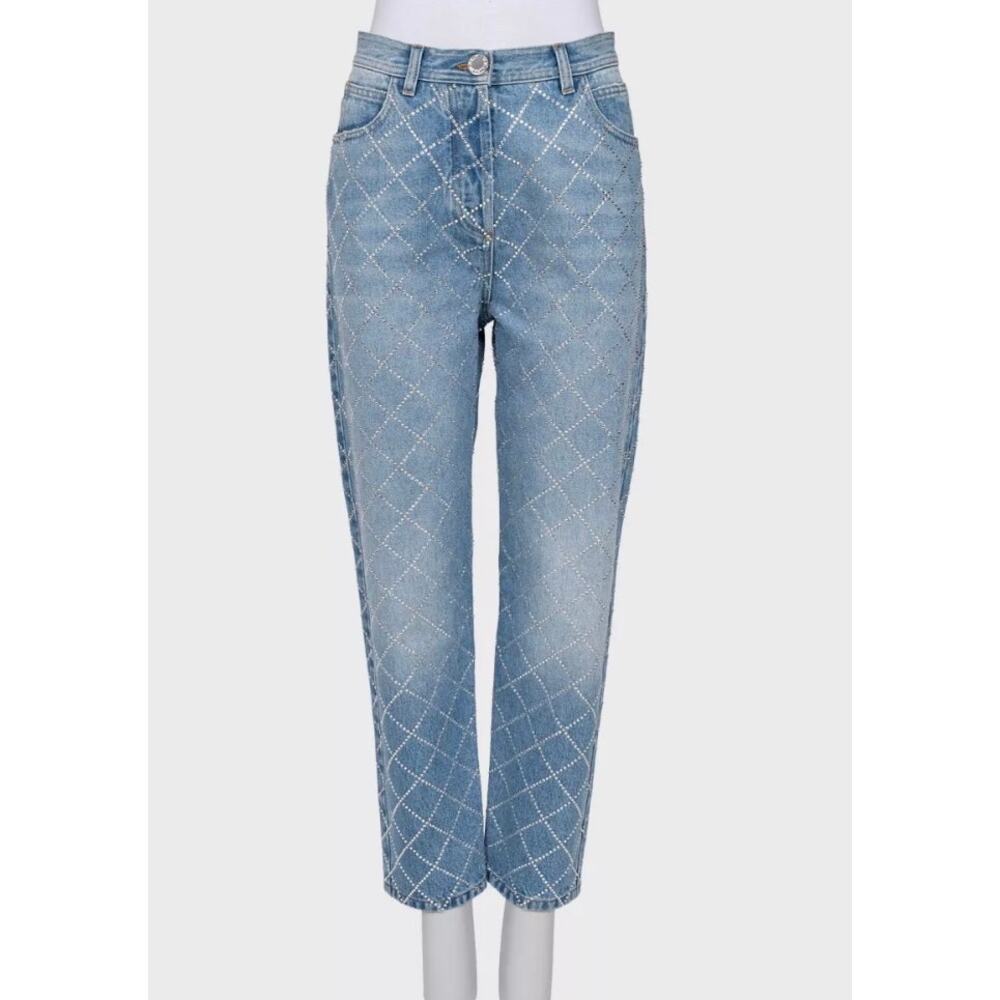NWT Balmain Crystal-Embellished Jeans Sz. EU38 / M